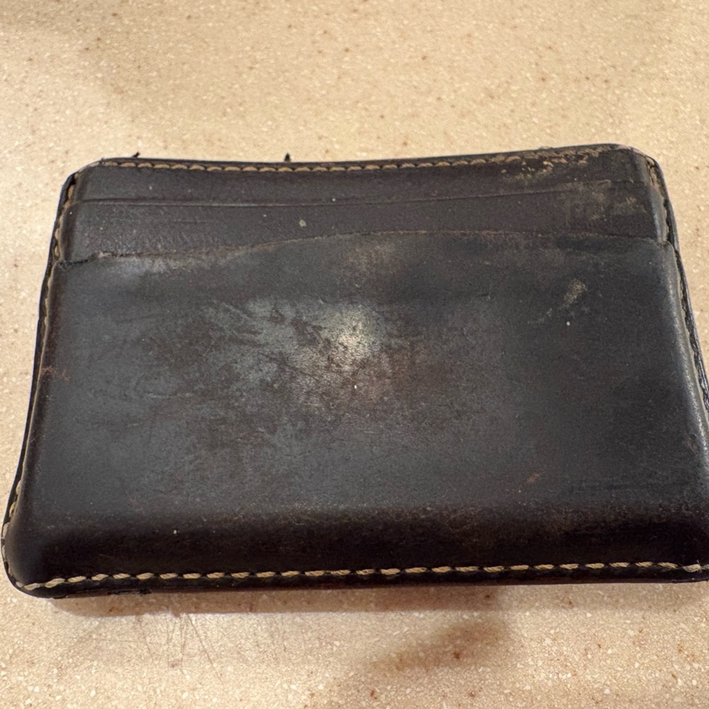 Coach leather money clip